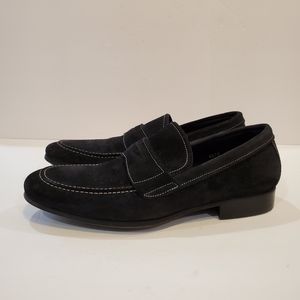 To Boot New York Adam Derrick mens shoes suede black slip on penny 6075 size 8